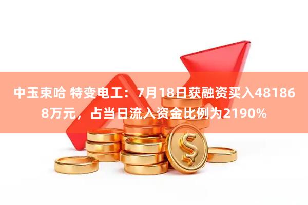 中玉束哈 特变电工：7月18日获融资买入481868万元，占当日流入资金比例为2190%